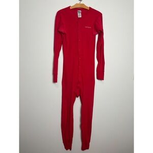 Carhartt Mens Union Suit M Red Vintage 2005 Cotton Thermal K12RED Made in USA